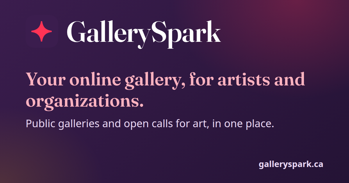 GallerySpark — Your online gallery, for artists and organizations.